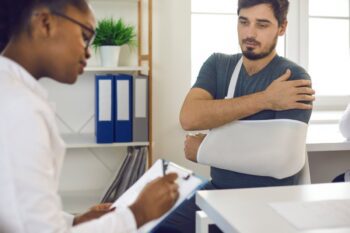 patient-broken-arm A patient seeking emergency treatment for a broken arm in a country with a reciprocal healthcare agreement