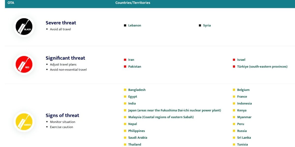 hong-kong-travel-advisory A screenshot of the Hong Kong travel advisory, Security Bureau
