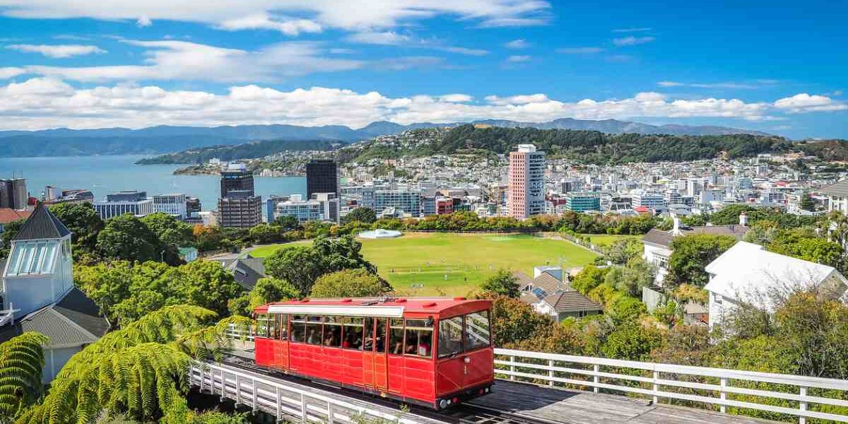 wellington-new-zealand A cable car traveling towards the city of Wellington, New Zealand, one of the best cities to live in as an expat